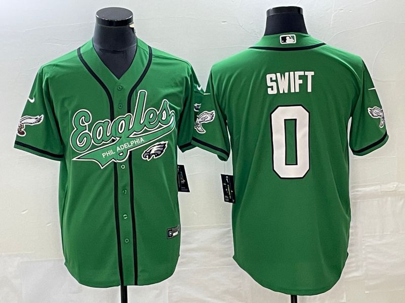Men Philadelphia Eagles #0 Swift Green Co Branding Game NFL Jersey style 3->philadelphia eagles->NFL Jersey